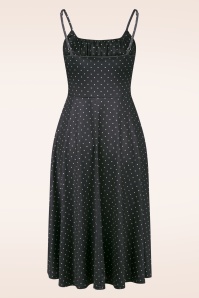 Vintage Chic for Topvintage - Jessie Polka Dot Swing Dress in Black 3