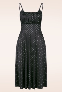 Vintage Chic for Topvintage - Jessie Polka Dot Swing Dress in Black