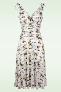 Vintage Chic for Topvintage - Grecian jurk met eiland print in gebroken wit en multi
