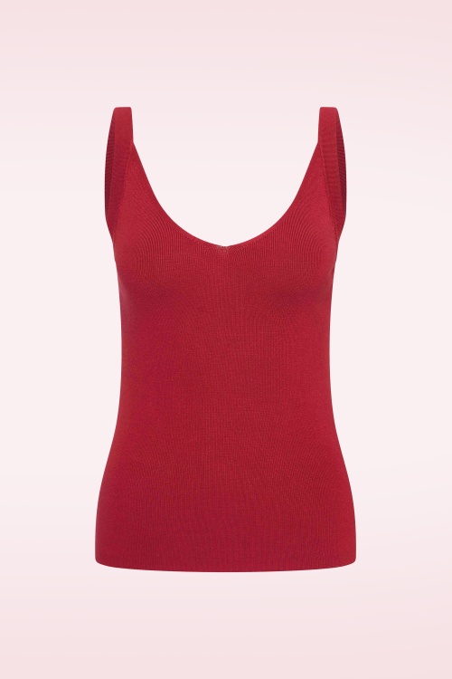 Zilch - Sadie Singlet Top in Rubinrot