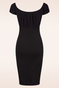 Vintage Chic for Topvintage - Ivy pencil jurk in zwart 3