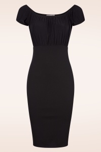 Vintage Chic for Topvintage - Ivy pencil jurk in zwart