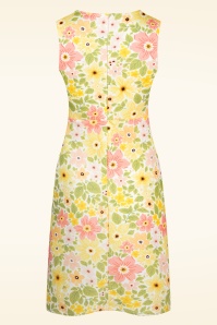 Vintage Chic for Topvintage - Betty Floral Dress in White and Yellow 3