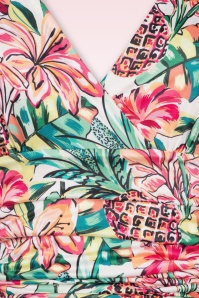 Vintage Chic for Topvintage - Grecian Tropical Pineapple swing jurk in multi 2