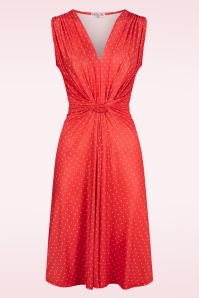 Vintage Chic for Topvintage - Umi Knotted swing jurk in rood