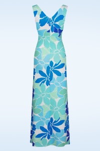 Vintage Chic for Topvintage - Iris Floral maxi jurk in wit en multi 3