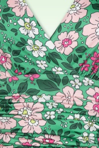 Vintage Chic for Topvintage - Grecian Floral Dress in Green and Multi 2