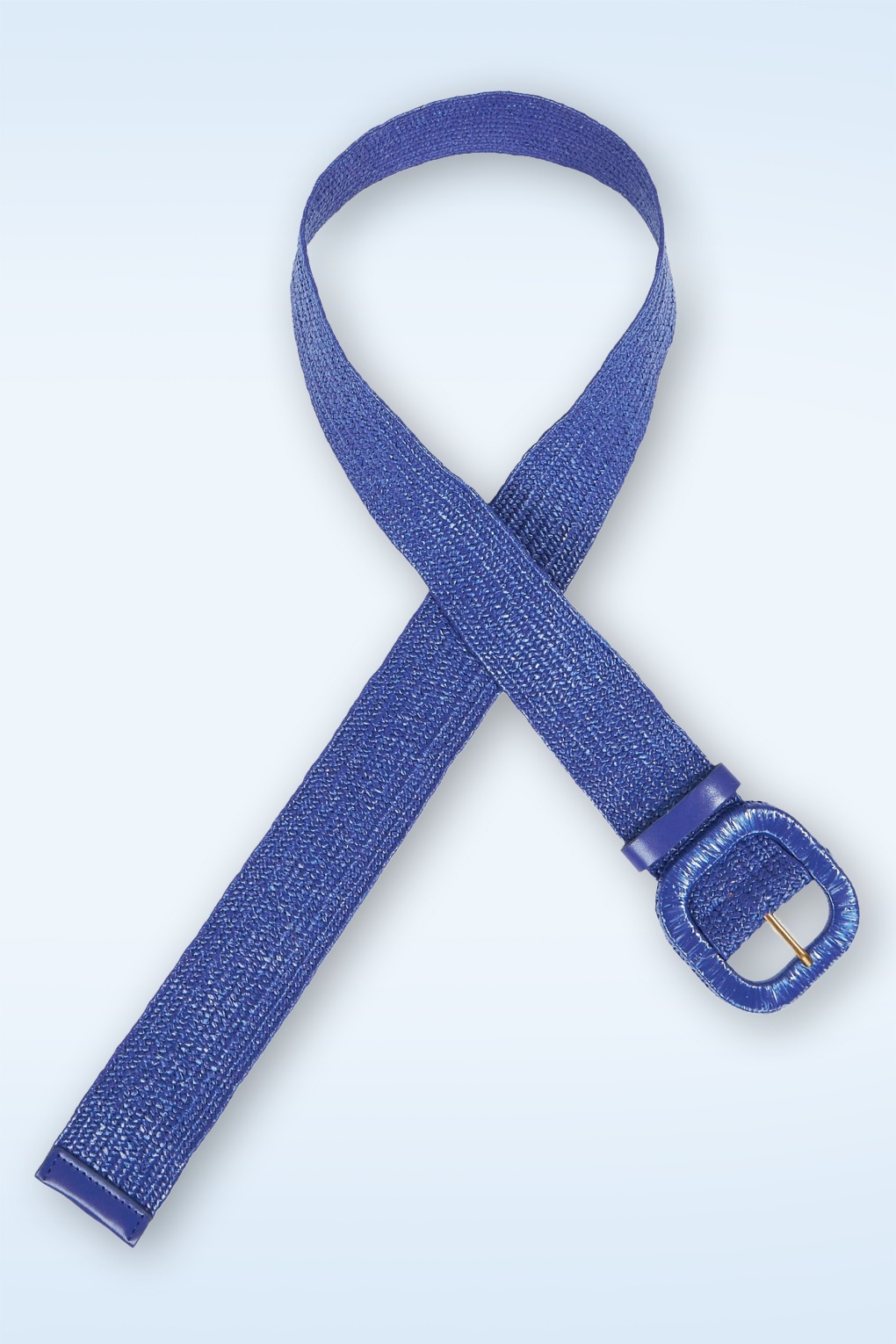 King Louie Ceinture en rafia bleu baja | Acheter chez Topvintage