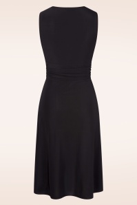Vintage Chic for Topvintage - Umi Knotted swing jurk in zwart 2
