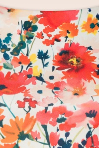 Vintage Chic for Topvintage - Cindi Poppy swing jurk in oranje en multi 3