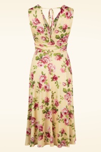 Vintage Chic for Topvintage - Jane Floral Swing Dress in Soft Yellow 2