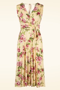 Vintage Chic for Topvintage - Jane Floral Swing Dress in Soft Yellow