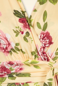Vintage Chic for Topvintage - Jane Floral Swing Dress in Soft Yellow 3