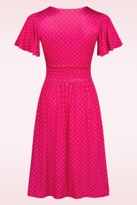 Vintage Chic for Topvintage - Sadie dots swing jurk in roze 2