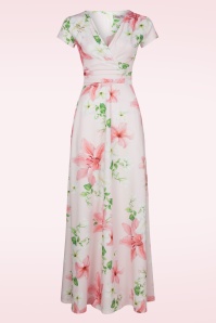 Vintage Chic for Topvintage - Rinda lilly maxi jurk in zachtroze