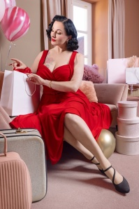 Glamour Bunny - The Gina Lee Swing Dress in Scarlet Red 4