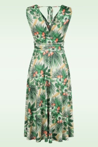 Vintage Chic for Topvintage - Jane Tropical Swing Dress in Green  3