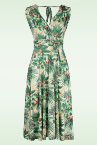 Vintage Chic for Topvintage - Jane Tropical Swing Dress in Green 