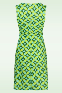 Vintage Chic for Topvintage - Betty Geometric Dress in Lime Green 3