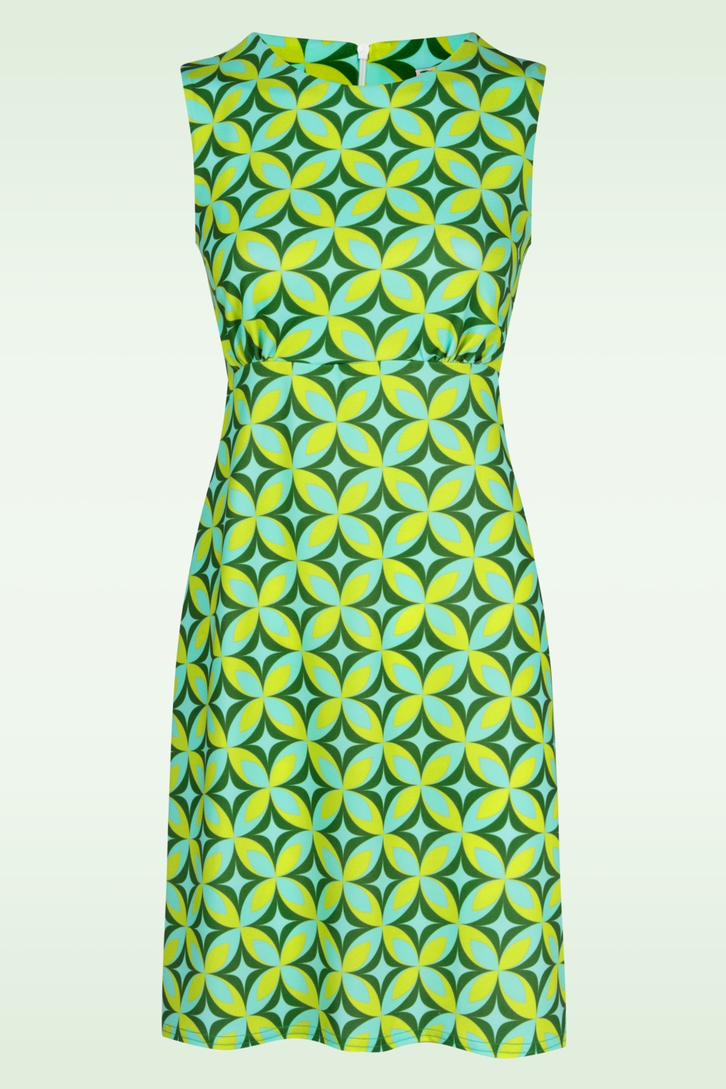 Vintage Chic for Topvintage Robe motif g?�om?�trique Betty en vert citron | Acheter chez Topvintage