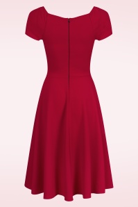 Vintage Chic for Topvintage - Lillian Swing Dress in Scarlet Red 3