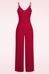 Vintage Chic for Topvintage - Tori Slinky jumpsuit in rood