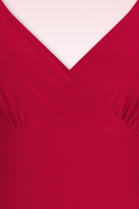 Vintage Chic for Topvintage - Tori Slinky jumpsuit in rood 2