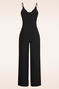 Vintage Chic for Topvintage - Tori Slinky jumpsuit in zwart 3