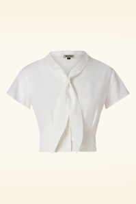 Banned Retro - Sommer Ahoi Bluse in Weiß