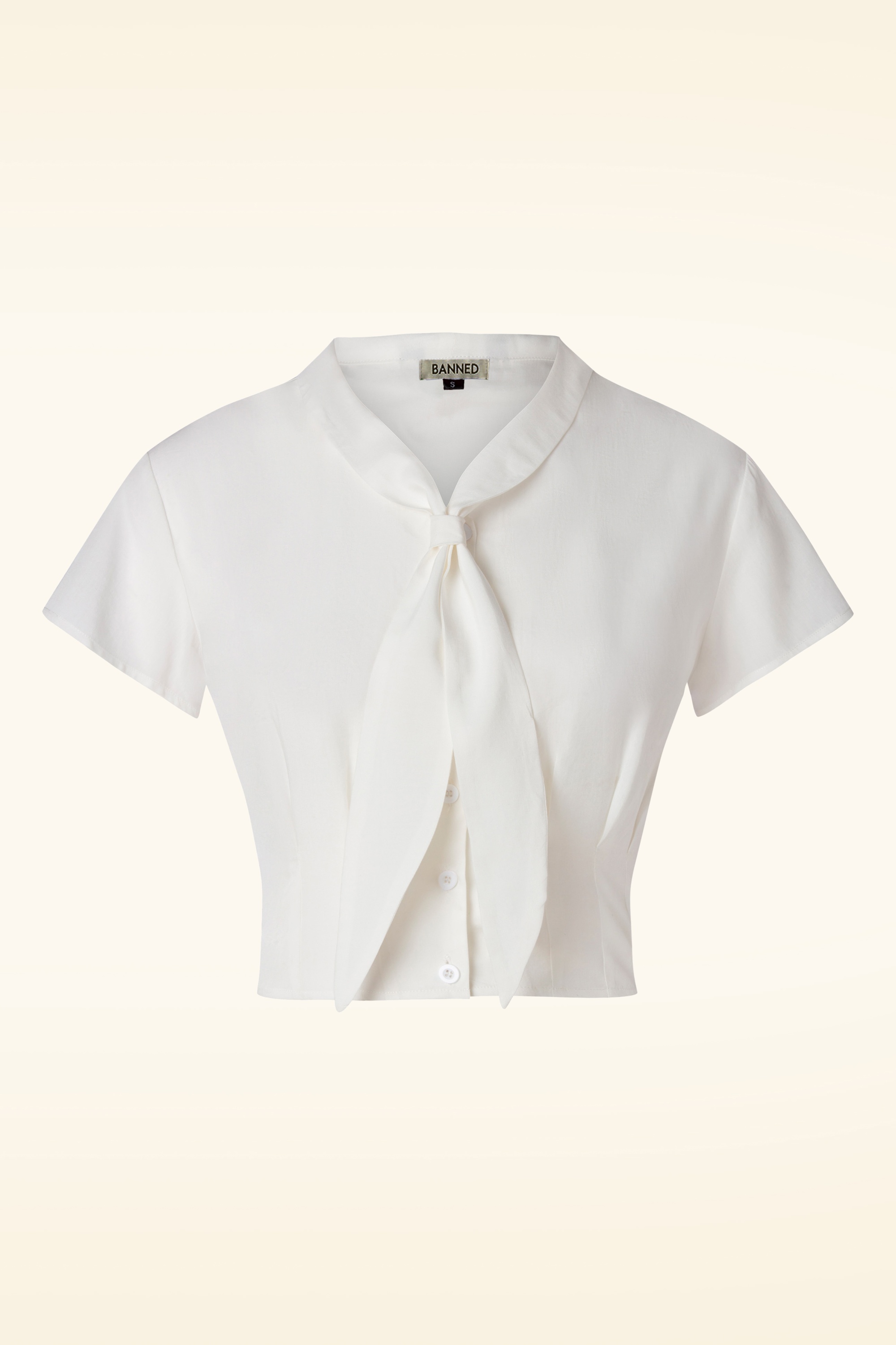 Banned Retro - Sommer Ahoi Bluse in Weiß
