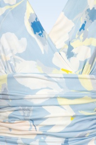 Vintage Chic for Topvintage - Bonnie Flower Jumpsuit in lichtblauw 2