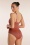 TC Beach - Badpak met buckle in warm karamel  5
