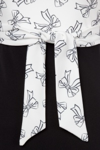 Vintage Chic for Topvintage - Elise Bow Pencil Dress in Black and White 3