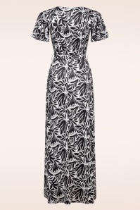 Vintage Chic for Topvintage - Tammy Abstract Maxi Dress in Black and White 2