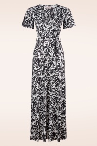 Vintage Chic for Topvintage - Tammy Abstract Maxi Dress in Black and White