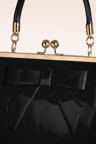 Banned Retro - Amerikanische Vintage Lacktasche in Schwarz 3