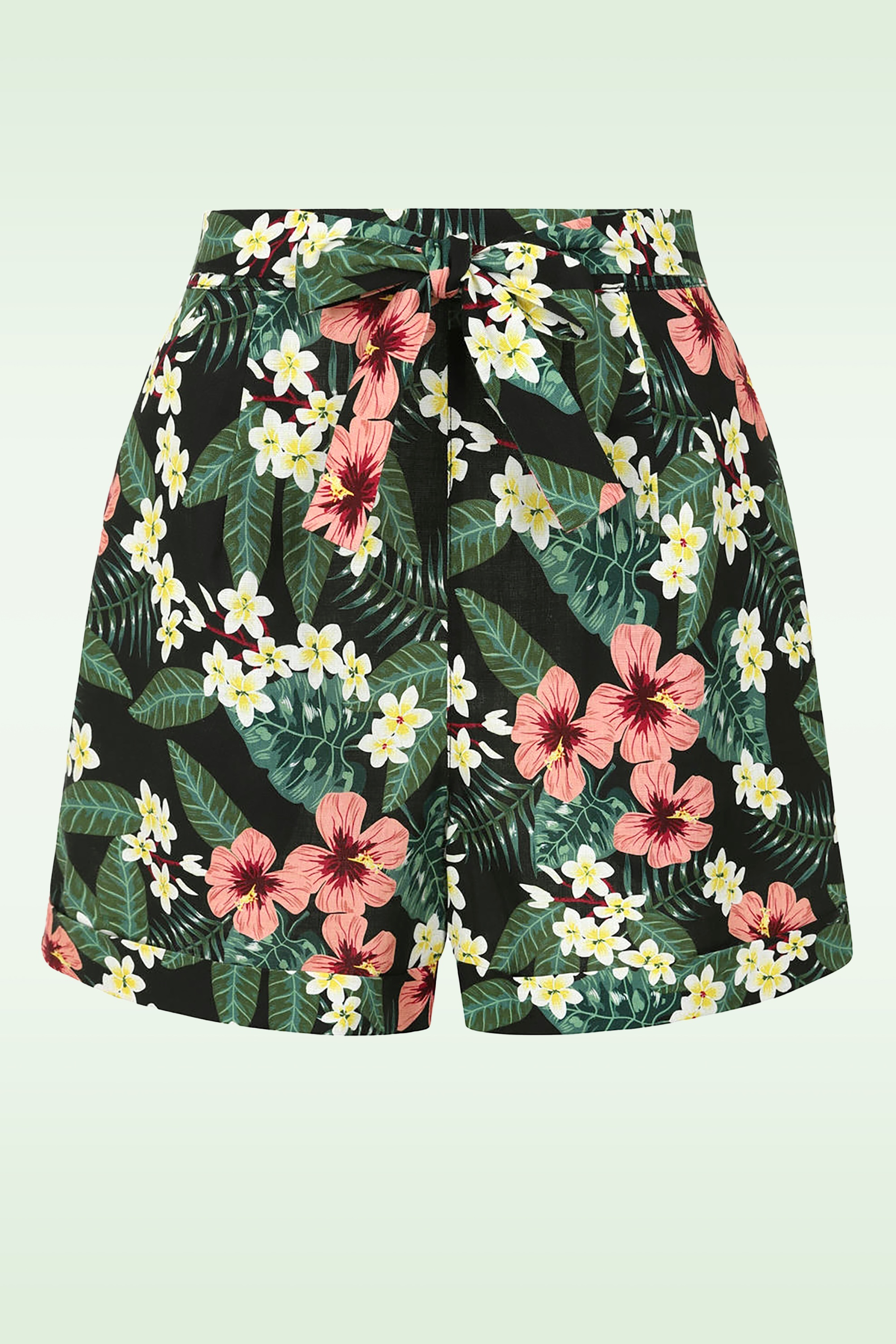 Banned Retro - Maya Tropical Tiare shorts in groen