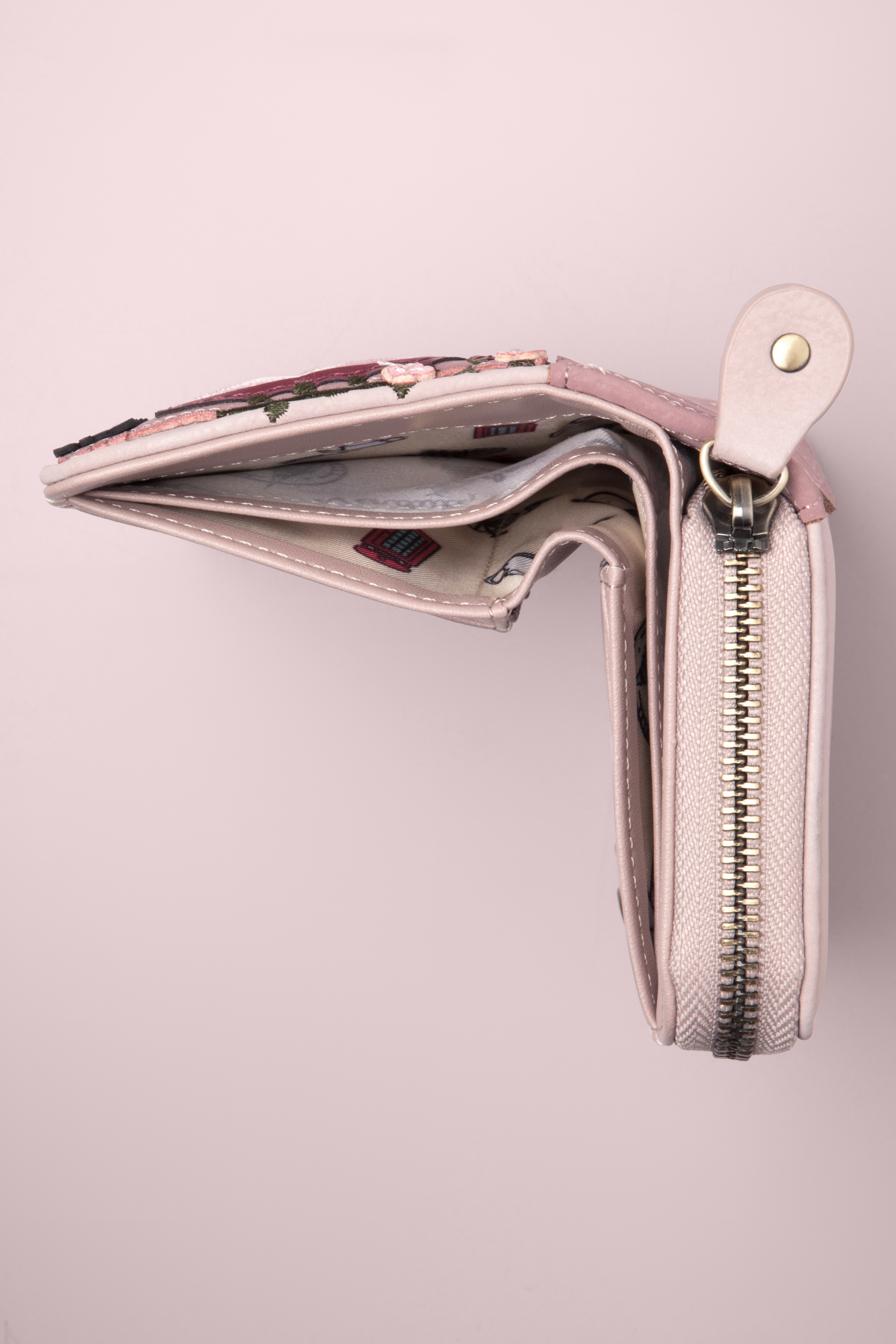 Vendula - Vendula Perfumery Medium Ziparound Wallet in Blush 5