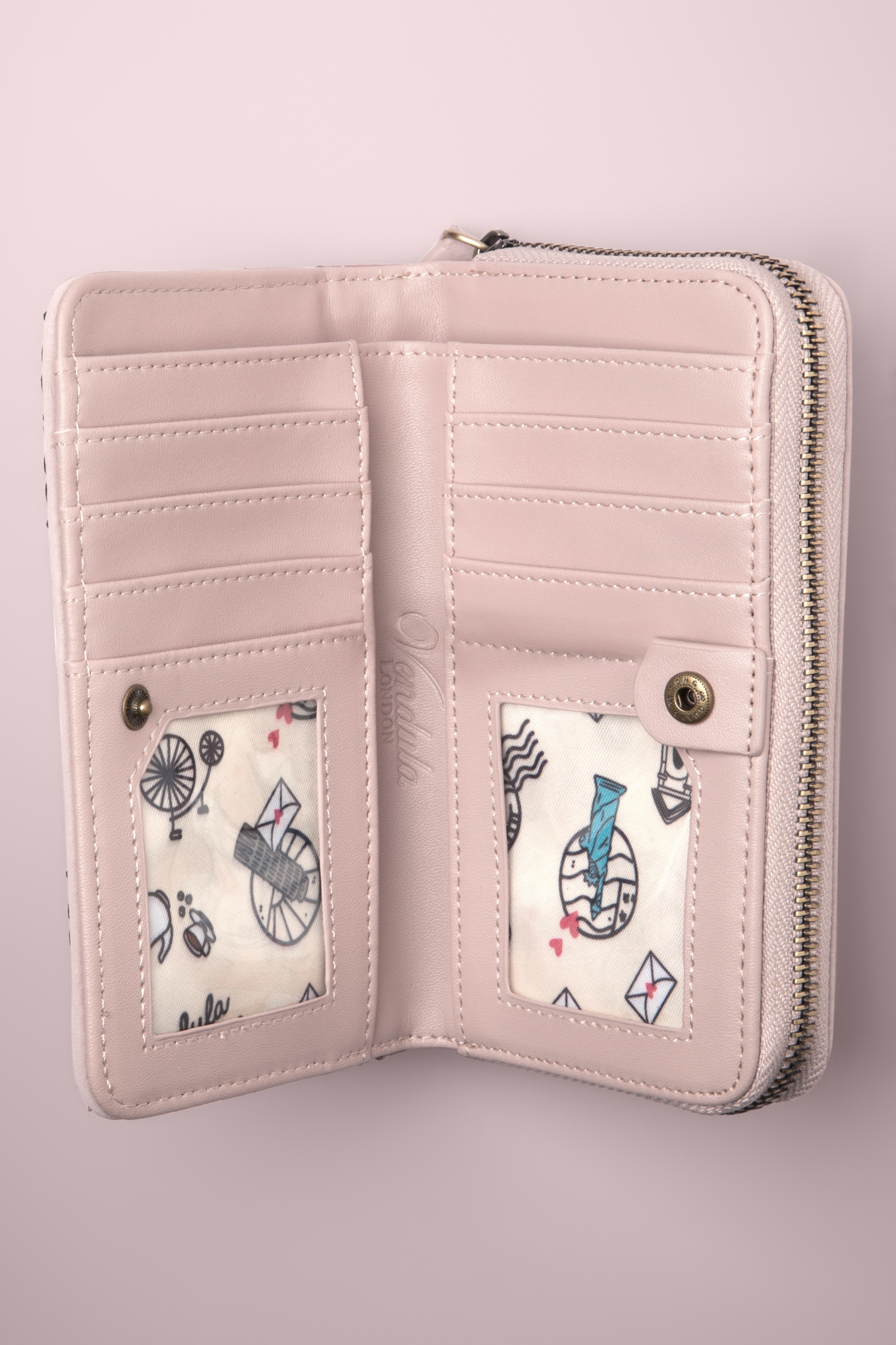 Vendula - Vendula Perfumery Medium Ziparound Wallet in Blush 4