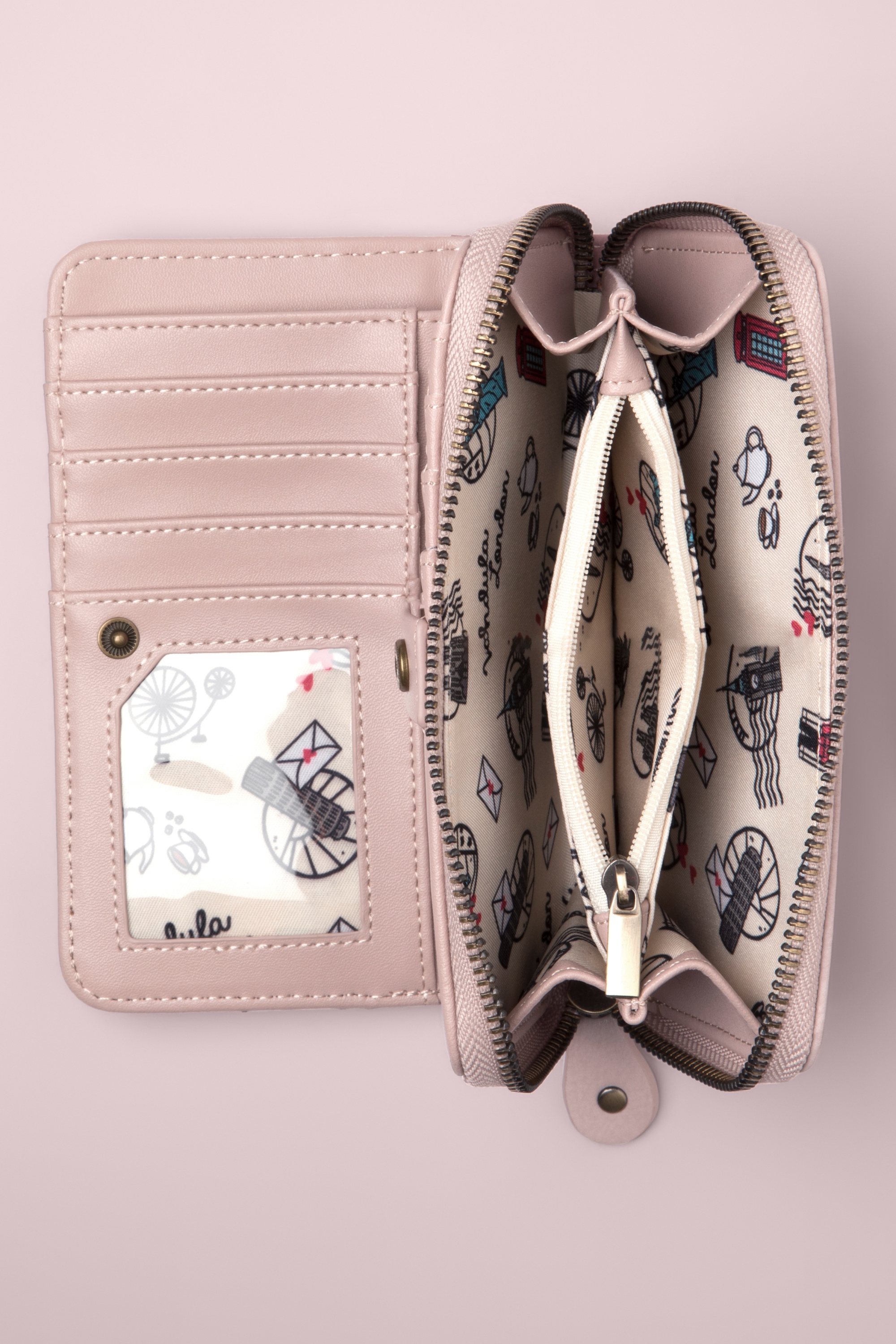 Vendula - Vendula Perfumery Medium Ziparound Wallet in Blush 2