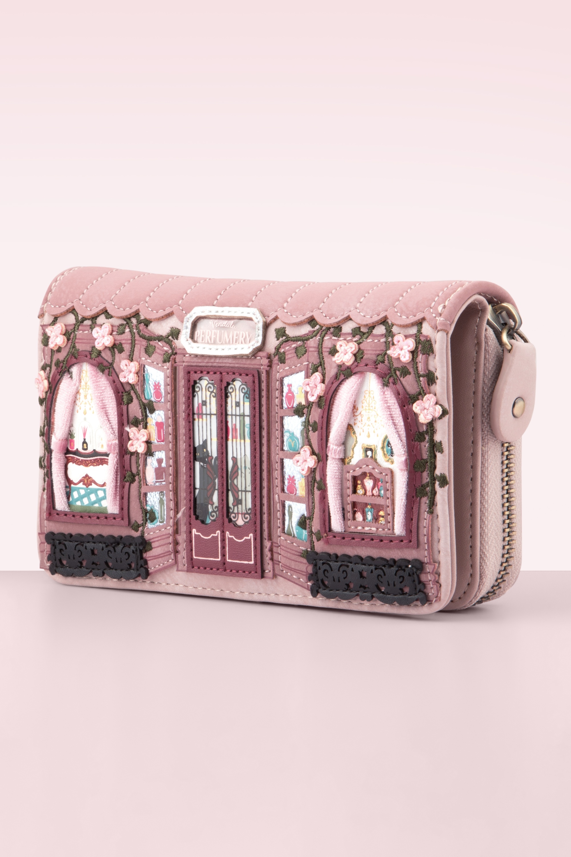 Vendula - Vendula Perfumery Medium Ziparound Wallet in Blush 3