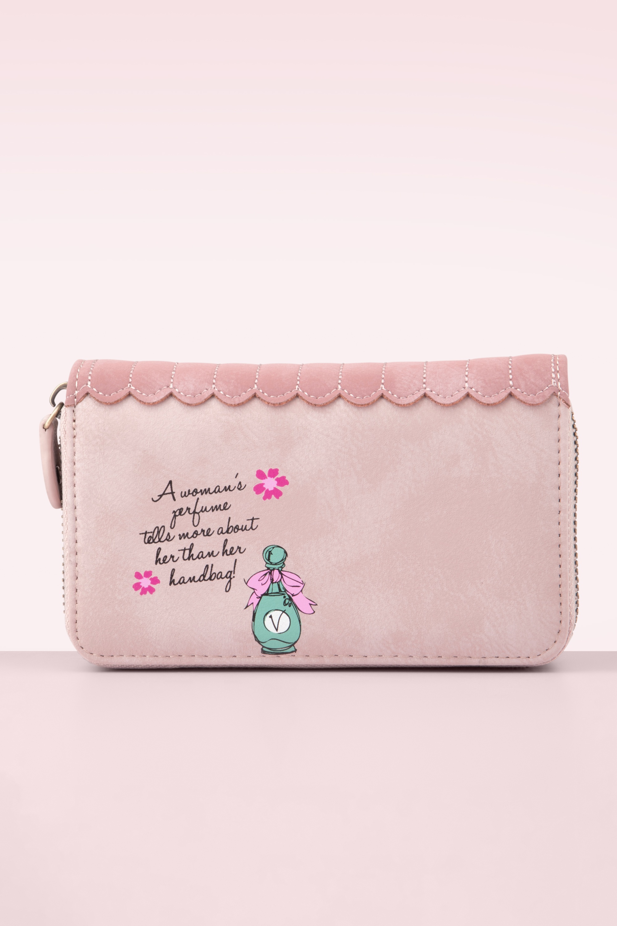 Vendula - Vendula Perfumery Medium Ziparound Wallet in Blush 6
