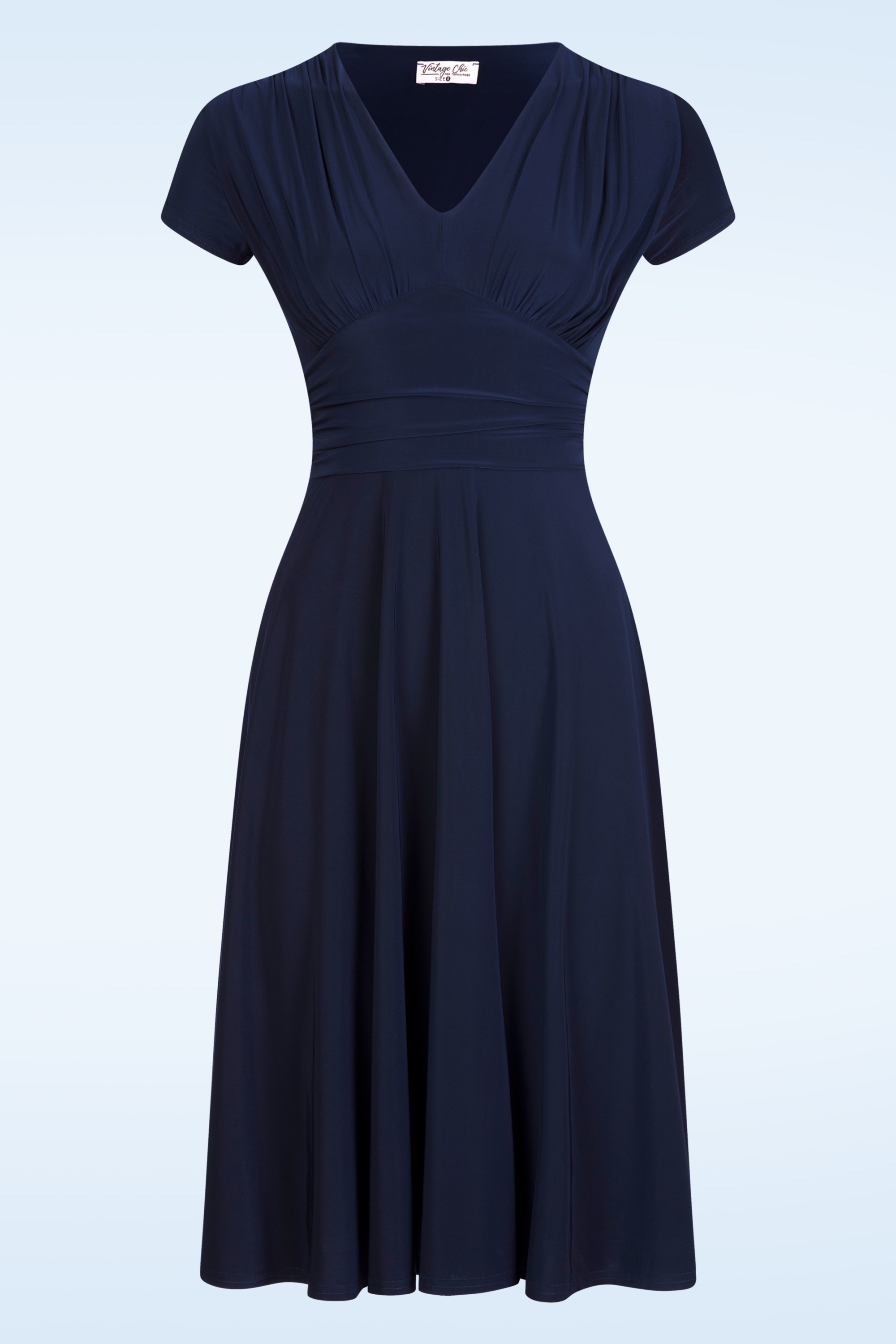 Vintage Chic for Topvintage - Sarah Slinky Swing Dress in Navy