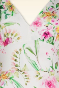 Vintage Chic for Topvintage - Deveny Floral Maxi Dress in White 2