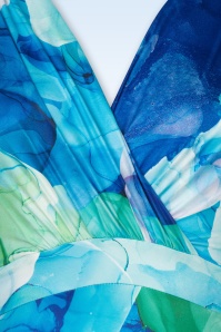 Vintage Chic for Topvintage - Lauri Water Colour Maxi Dress in Blue 2