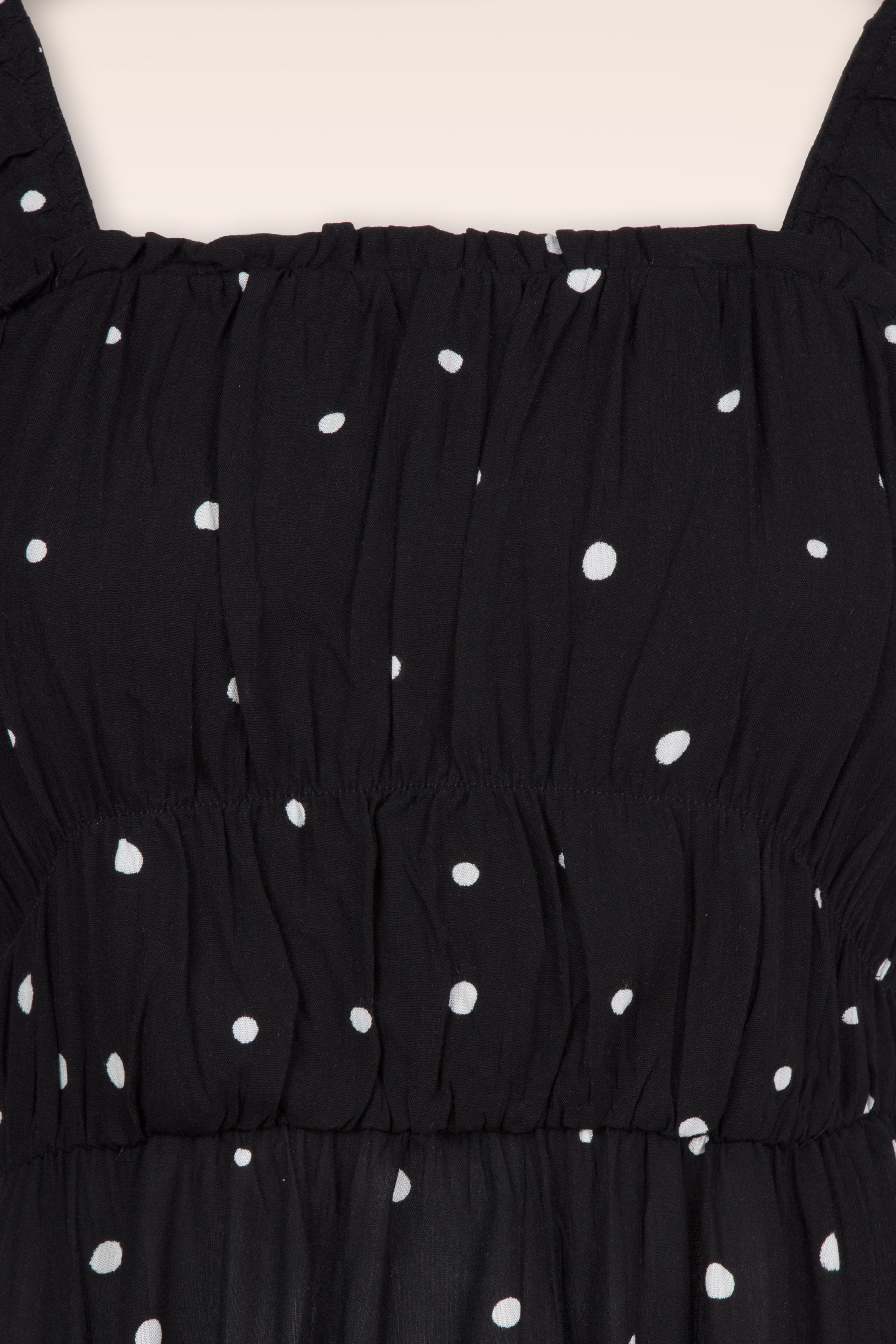 Surkana - Dotty midi jurk in zwart 2