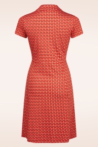 Surkana - Corine Graphic shirt jurk in rood 3