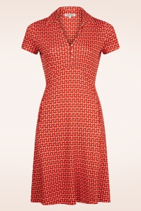 Surkana - Corine Graphic shirt jurk in rood