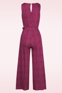 Surkana - Vera Geo Print jumpsuit in fuchsia 3