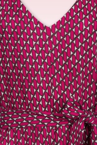 Surkana - Vera Geo Print jumpsuit in fuchsia 2